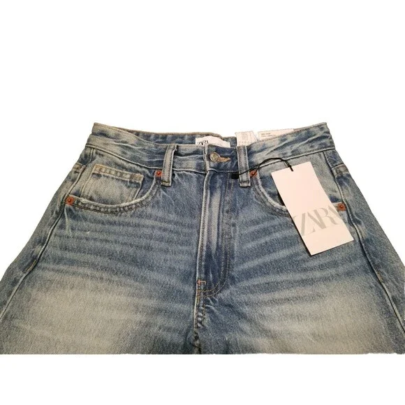 Zara Palazzo Pant Women's Size 00 Wide Leg Jeans Mid Rise New w/Tag (26×31.5) - Picture 2 of 6